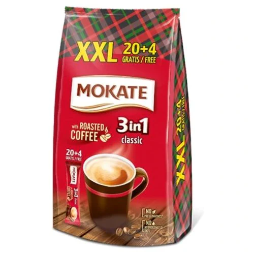 Mokate 3in1 Roasted Coffee 24 Sachets XXL…